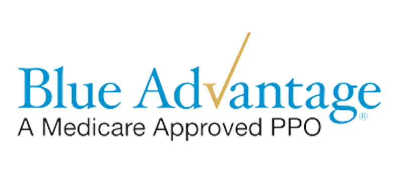 Blue advantage logo representing speech therapy solutions Montana and Medicare approved services.